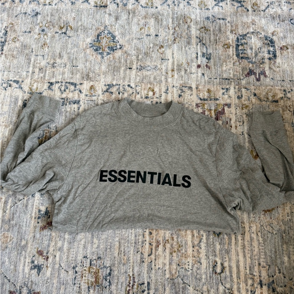 Fear of God Essentials Heather Gray Long Sleeve